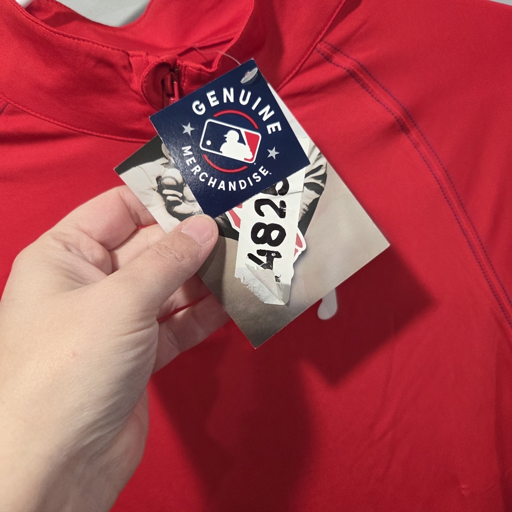 New with tags stiches mlb Philadelphia Phillies Womens Large dry fit quarter zip - Picture 3 of 7
